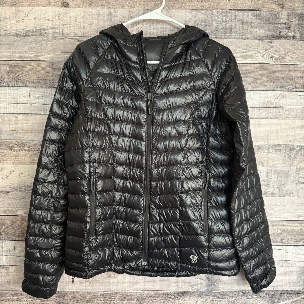 Mountain Hardwear Ghost Whisperer Hoody Women’s M Black Down Puffer Jacket Zip